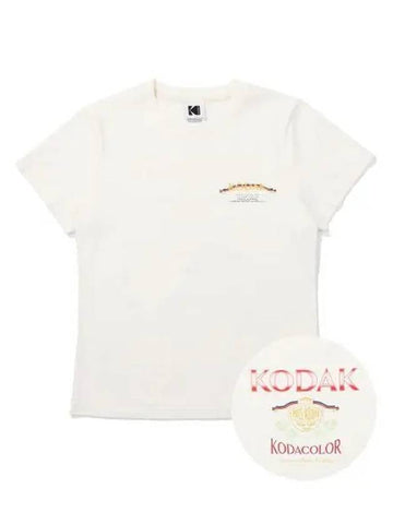 KODAK Camera Club Pigment Short Sleeve T Shirt Women IVORY - KODO - BALAAN 1