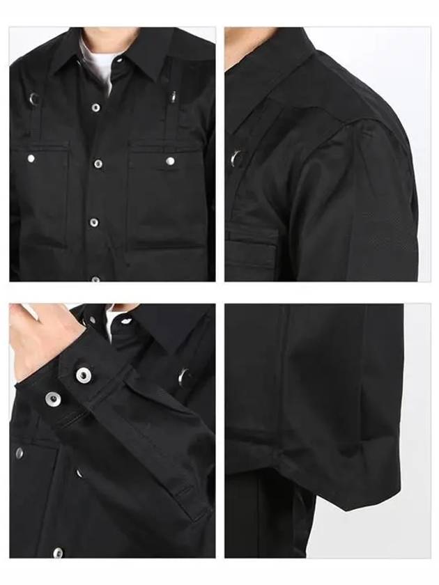 Pocket Denim Long Sleeve Shirt Black - RICK OWENS - BALAAN 4