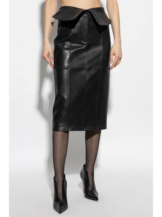 Alexander McQueen Leather Skirt, Women's, Black - ALEXANDER MCQUEEN - BALAAN 3