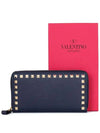 Rockstud Zipper Long Wallet Stampa Alce GWP00079AVSH03 M30 Navy - VALENTINO - BALAAN 5