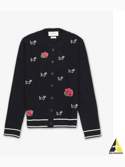 Hector and Rose embroidery wool cardigan FKC604EY1029 - THOM BROWNE - BALAAN 2