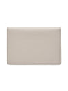 Stitched Bi-Fold Leather Card Wallet Grey - MAISON MARGIELA - BALAAN 1