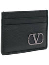 Men's Metal V Logo Card Wallet - VALENTINO - BALAAN 3