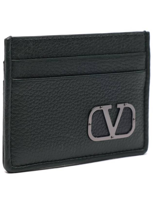 Men's Metal V Logo Card Wallet - VALENTINO - BALAAN 3