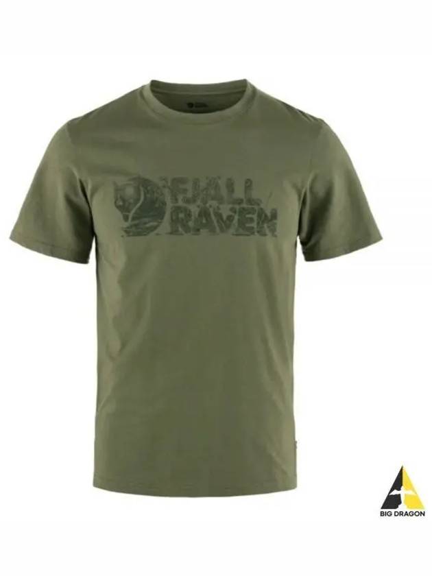 Men's Lush Logo Short Sleeves T-Shirt Laurel Green - FJALL RAVEN - BALAAN 2