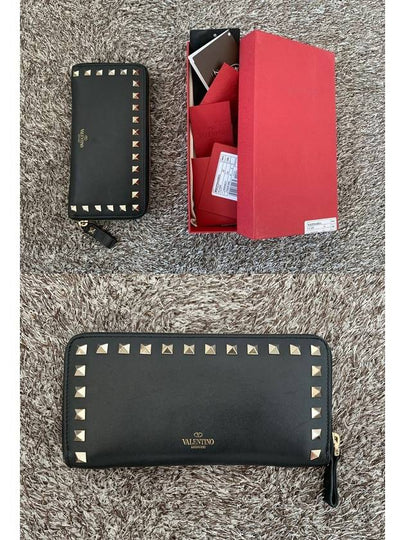 Rockstud 3 fold zipper long wallet - VALENTINO - BALAAN 2