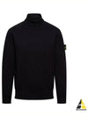 Logo Wappen Patch Cotton Turtleneck Black - STONE ISLAND - BALAAN 2