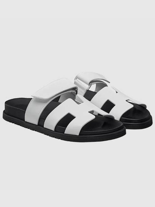 Chypre Calfskin Sandals Blanc - HERMES - BALAAN 2