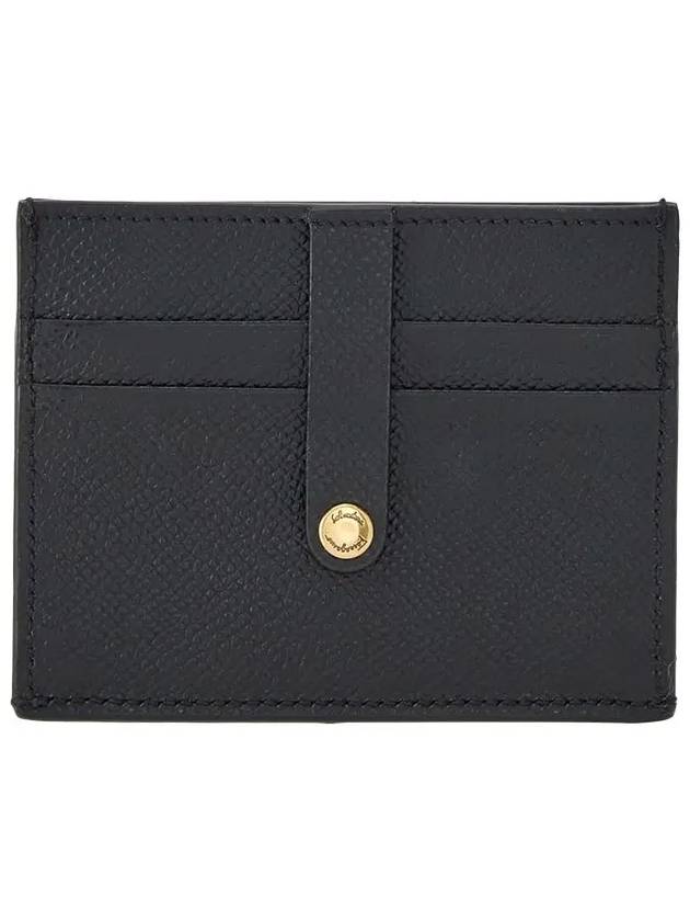 Gancini Leather Card Wallet Black - SALVATORE FERRAGAMO - BALAAN 4