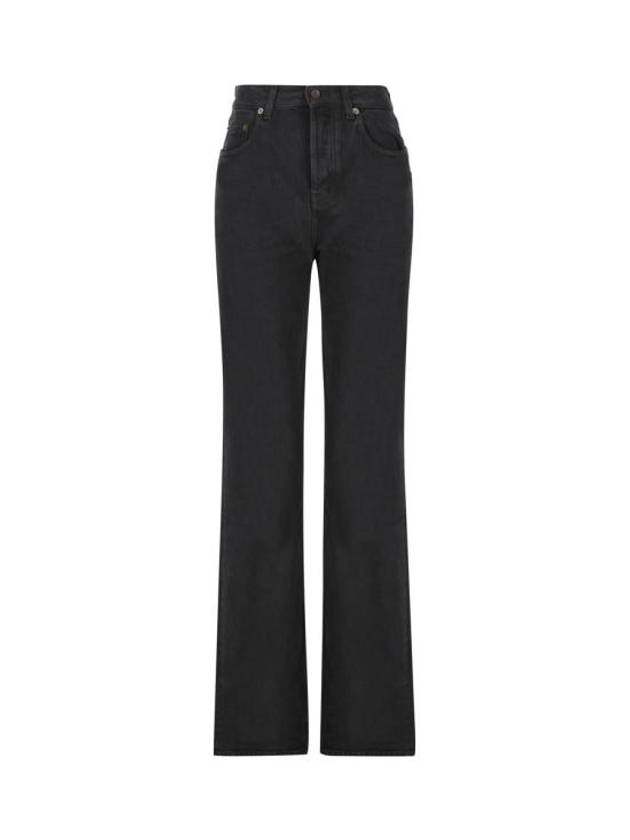 Denim Straight Pants 771399Y16PF1290 P24 PLAIN CARBON BLACK - SAINT LAURENT - BALAAN 1