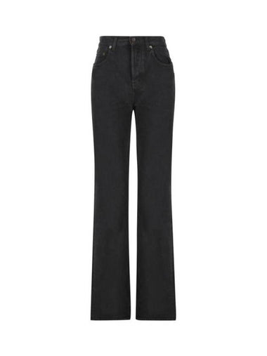 Denim Straight Jeans Black - SAINT LAURENT - BALAAN 1