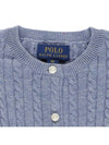 Kids Women s Pony Embroidery Cable Cardigan 543047 044 - POLO RALPH LAUREN - BALAAN 4