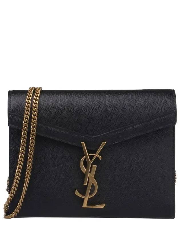 Cassandra Monogram Chain Shoulder Bag Black - SAINT LAURENT - BALAAN 2