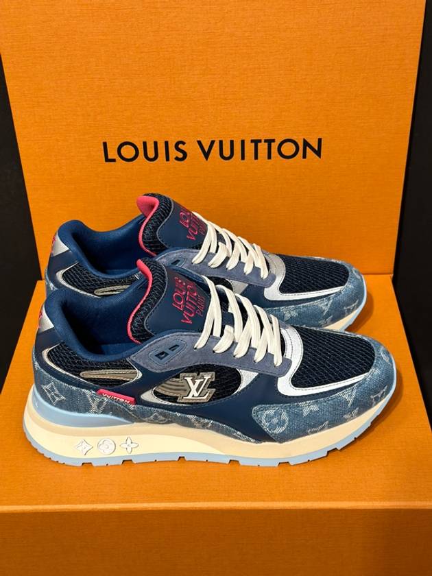 Men's Runaway Blue Denim Sneakers - LOUIS VUITTON - BALAAN 3