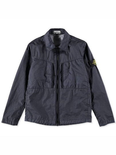 Membrana Overshirt Pocket Zip-up Jacket Navy - STONE ISLAND - BALAAN 2