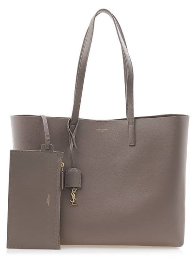 East West Shopper Tote Bag Brown - SAINT LAURENT - BALAAN 2