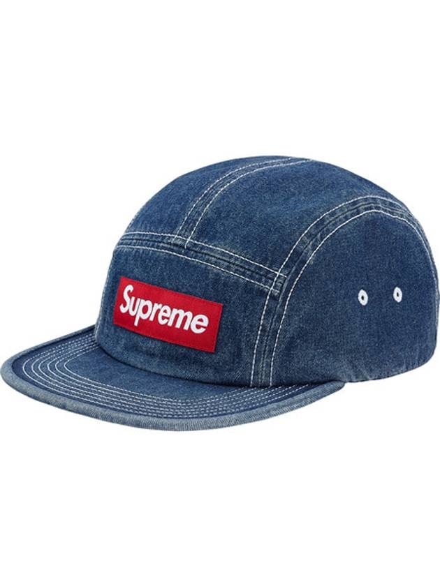 Contrast Stitch Camp Cap Denim - SUPREME - BALAAN 1