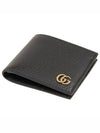 GG Marmont Leather Bi Fold Wallet Black Gold - GUCCI - BALAAN 5