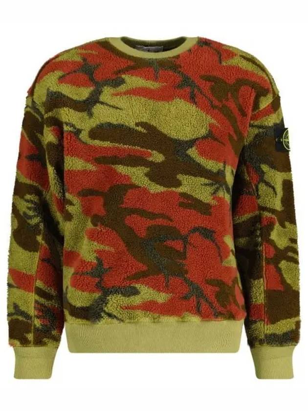 Wappen Patch Camouflage Fleece Knit Top Green - STONE ISLAND - BALAAN 2