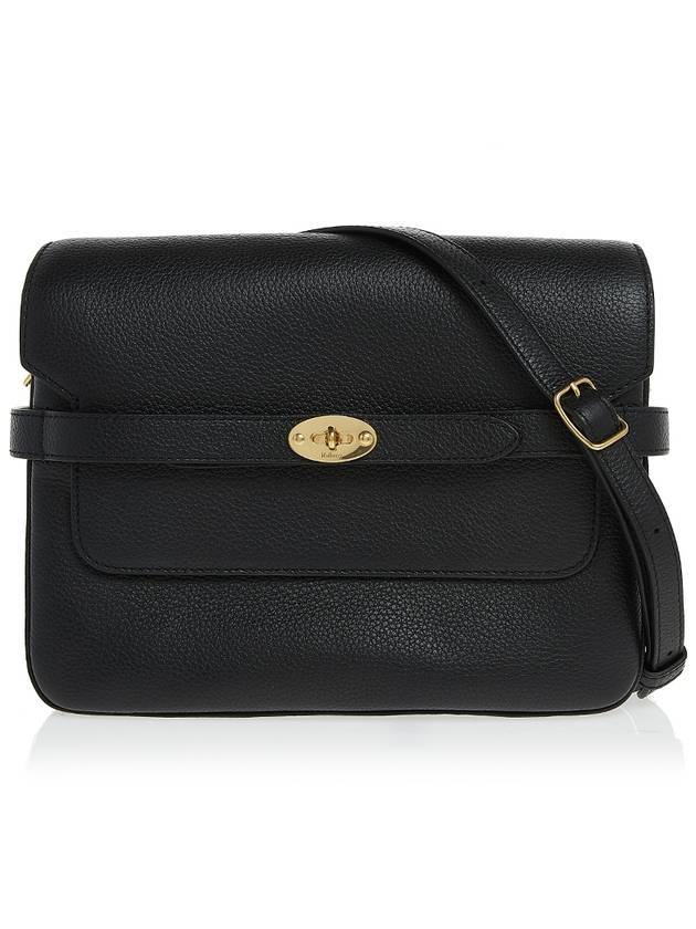 Women's Belted Bayswater Leather Cross Bag Black - MULBERRY - BALAAN 1