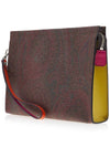 Paisley Print Clutch Bag Brown - ETRO - BALAAN.