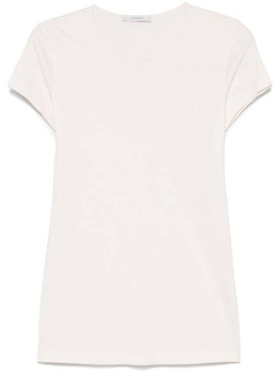 Fitted Cotton Short Sleeve T-Shirt Chalk - LEMAIRE - BALAAN 2