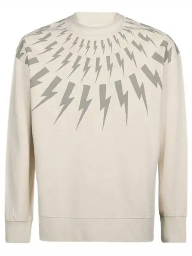 Fairisle Thunderbolt Easy Sweatshirt NBV7JS010S V517S 252 - NEIL BARRETT - BALAAN 1