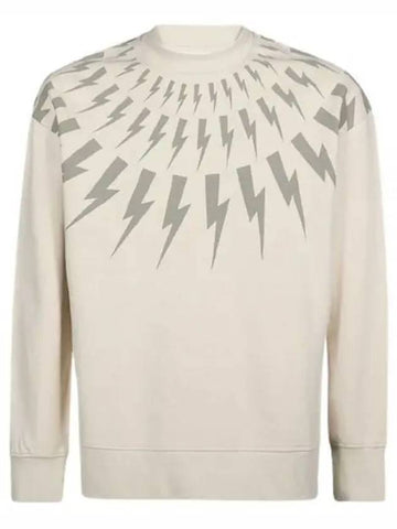 Fairisle Thunderbolt Easy Sweatshirt NBV7JS010S V517S 252 - NEIL BARRETT - BALAAN 1