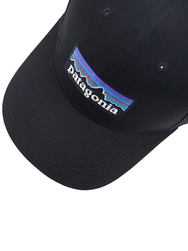 P 6 Logo Trucker Ball Cap Black - PATAGONIA - BALAAN 8