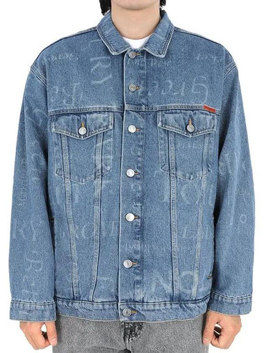 Men's Logo Printing Denim Jacket Blue CMRSS23 201 BLUESTREETNAMES - MARTINE ROSE - BALAAN 1