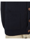 Men's Feather Patch Cardigan Dark Blue - GOLDEN GOOSE - BALAAN 10