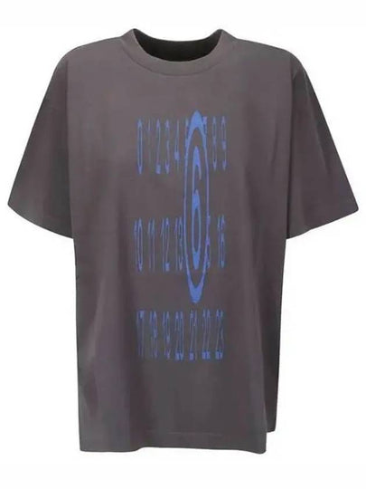 Woman's Number Logo Short Sleeve T-Shirt Dark Grey - MAISON MARGIELA - BALAAN 2