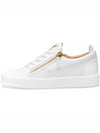 Leather Zipper Frankie Low Top Sneakers White - GIUSEPPE ZANOTTI - BALAAN 3