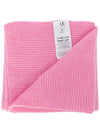 Logo Patch Wool Blend Muffler Pink - GANNI - BALAAN 5