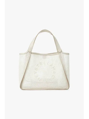 STELLA McCARTNEY LOGO Mesh Tote Bag White - STELLA MCCARTNEY - BALAAN 1