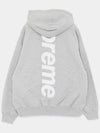 Back Logo Satin Applique Sweatshirt Men s Hoodie FW24SW37 HTH GRAY - SUPREME - BALAAN 1