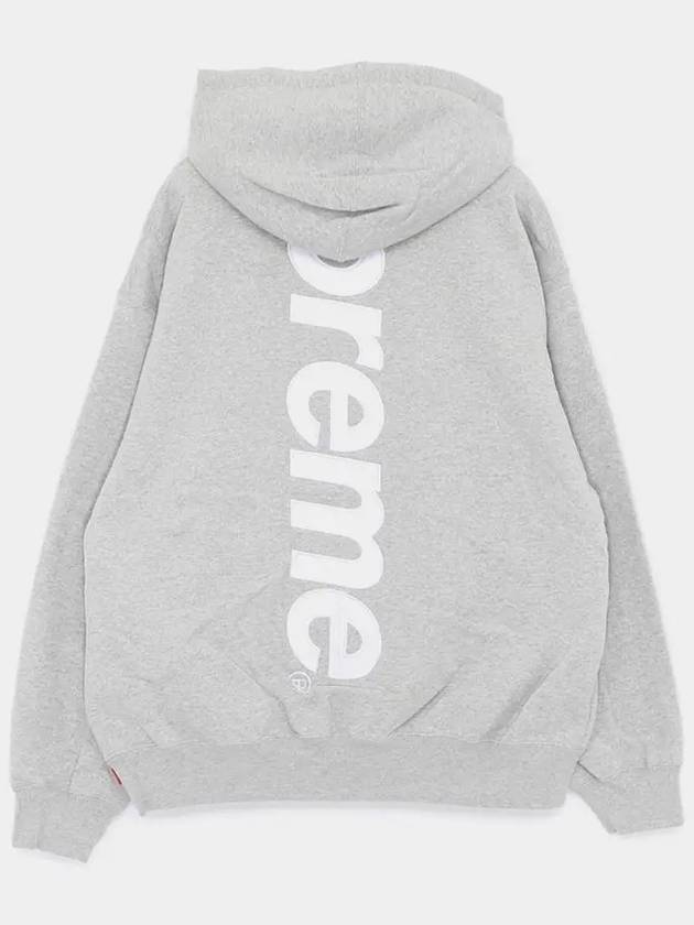 Back Logo Satin Applique Sweatshirt Men s Hoodie FW24SW37 HTH GRAY - SUPREME - BALAAN 1