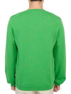 Men's Cashmere Embroidered Logo V-Neck Knit Top Green - GUCCI - BALAAN 5