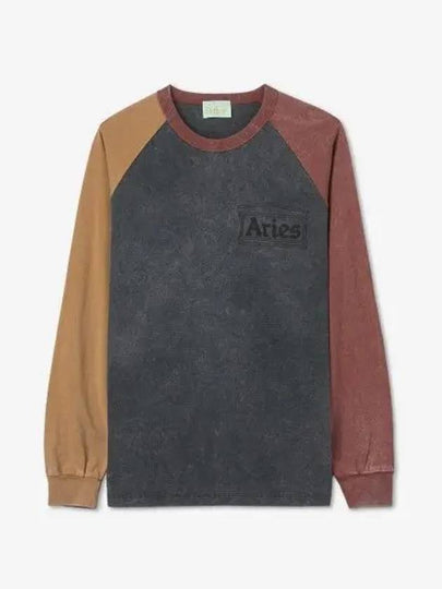 Color Block Crew Neck Long Sleeve T-Shirt - ARIES - BALAAN 2