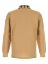 Check Collar Long Sleeve Polo Shirt Archive Beige - BURBERRY - BALAAN 3