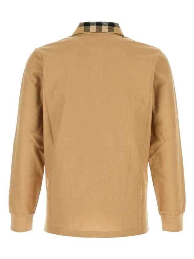 Check Collar Long Sleeve Polo Shirt Archive Beige - BURBERRY - BALAAN 3