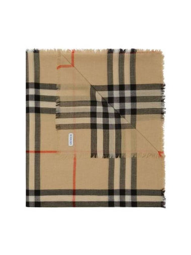 Vintage Check Wool Scarf Beige - BURBERRY - BALAAN 1