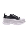 Tread Slick Low Top Sneakers Black White - ALEXANDER MCQUEEN - BALAAN 1