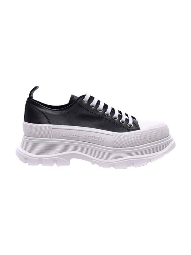 Tread Slick Low Top Sneakers Black White - ALEXANDER MCQUEEN - BALAAN 1