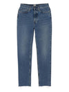 Women's Classic Cut Washed Denim Straight Jeans Blue - TOTEME - BALAAN.