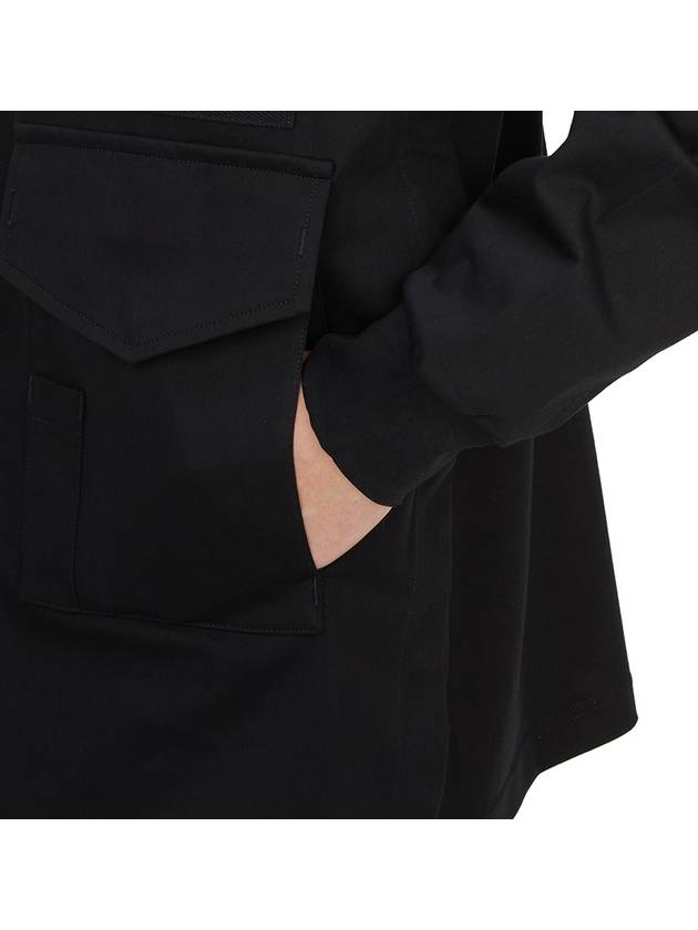 Pocket Detail Cotton Sweatshirt Black - SACAI - BALAAN 9