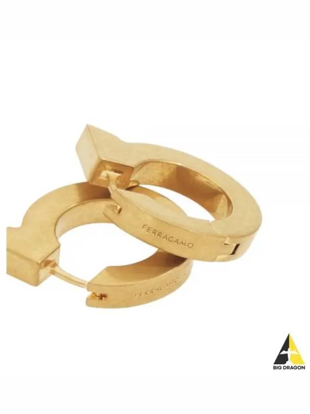 Gancini Hoop Earrings Gold - SALVATORE FERRAGAMO - BALAAN 2