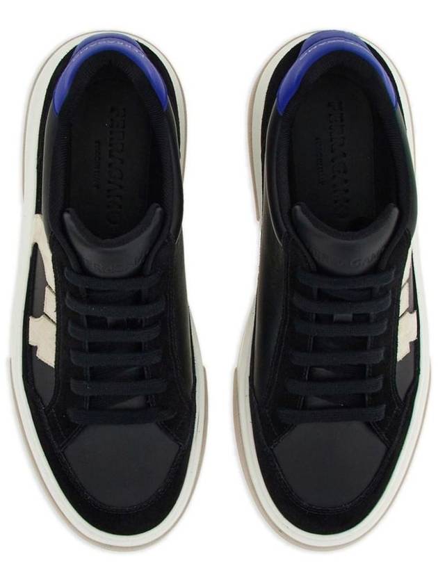 Gancini Outline Low-Top Sneakers Black - SALVATORE FERRAGAMO - BALAAN 5