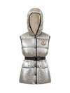 Hera Logo Down Padded Vest Silver - MONCLER - BALAAN 2