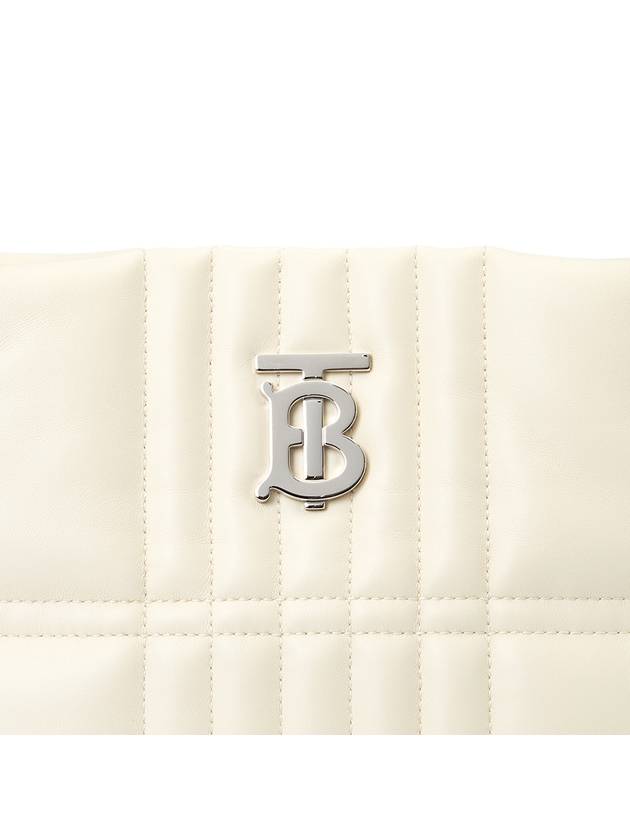 Lola Quilted Lambskin Small Bucket Bag White - BURBERRY - BALAAN 9